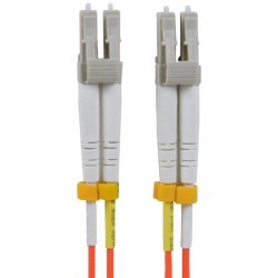 LC-LC Duplex Multimode Fiber Patch Cable, 62.5-Micron