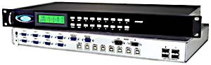 VGA USB KVM matrix switch, 2 user & 8 computer, OSD/RS232 control, rackmounted