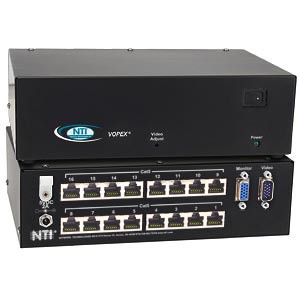 16-port VGA video splitter/extender via CAT5